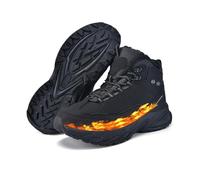 JUXDZISHW Black,38,Heated Boots for Men & Women, Heated Sneakers for Women Men, Rechargeable Battery Operated Electric Heating Foot Warmer, 3 Level Temperature Control, Non-Slip Rubber Sole