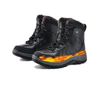 JUXDZISHW Black,39,Heated Boots for Women & Men, Waterproof Winter Snow Boots with Rechargeable Battery, 3-Level Warming, Electric Foot Warmer for Indoor & Outdoor Use, Heated House Slippers