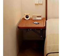 JUXDZISHW Brown,Foldable Bedside Shelf,Bed Shelf,Simple Noght Stand,Side Bed Organizer for Water Cup, Phone, Tablet Books,Foldable,no-Hole Bedside Caddy