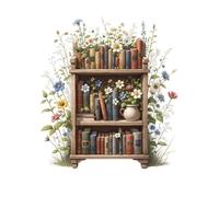 JUXDZISHW C,Vintage Book Wall Stickers 3D Broken Wall Decals Peel and Stick Reading Room Art Murals Read Signs Vinyl Decal Bookshelf Art Decorations DIY Walls Sticker for School Library Home Decor