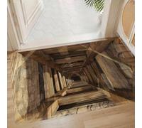 JUXDZISHW Front Door Mat Indoor Outdoor Entrance, 3D Optical Illusion All-Weather Doormat, Optical Illusion Rug Ground Crack Illusion Rug 3D Rugs, Easy Clean Patio Porch Entryway Mat,2,60 * 90cm
