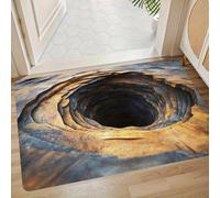 JUXDZISHW Front Door Mat Indoor Outdoor Entrance, 3D Optical Illusion All-Weather Doormat, Optical Illusion Rug Ground Crack Illusion Rug 3D Rugs, Easy Clean Patio Porch Entryway Mat,K,50 * 80cm