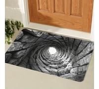 JUXDZISHW Front Door Mat Outside Entrance, Brick Bottomless Hole Area Rug for Living Room 3D Trap Optical Visual Illusion Rugs Playroom Floor Carpet Mat Non-Slip,I,50 * 80cm