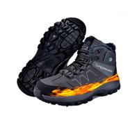 JUXDZISHW Gray,42,Heated Sneakers Foot Warmer for Men & Women, Heated Boots WIth 3 Heating Levels, Electric Heating Shoes Anti-Slip Snow Trail Shoes Rechargeable Hiking Shoes Winter Outdoor Unisex