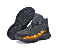 JUXDZISHW Gray,43,Heated Boots for Men & Women, Heated Sneakers for Women Men, Rechargeable Battery Operated Electric Heating Foot Warmer, 3 Level Temperature Control, Non-Slip Rubber Sole