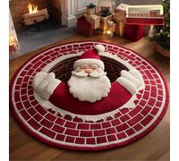 JUXDZISHW H,80 * 80,Front Door Mat Outside Entrance, 3D Optical Illusion Area Rug for Living Room Christmas 3D Trap Optical Visual Illusion Rugs Playroom Floor Carpet Mat