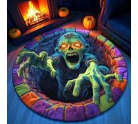 JUXDZISHW J,40 * 40,Front Door Mat Outside Entrance, 2025 Halloween 3D Optical Illusion Area Rug for Living Room 3D Trap Optical Visual Illusion Rugs Playroom Floor Carpet Mat
