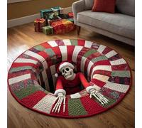 JUXDZISHW Z,80 * 80,Front Door Mat Indoor Outdoor Entrance, Christmas 3D Optical Illusion All-Weather Doormat, Optical Illusion Rug Illusion Rug 3D Rugs, Patio Porch Entryway Mat