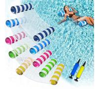 JUXIAO 5 Pack Upgrated XL Water Pool Floats, 4-in-1 (Hammock, Saddle, Lounge Chair, Drifter) Multi-Purpose Water Pool Float, Non-Stick PVC Material