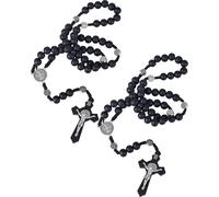 JUXINGDAZYF Rosary Beads Handmade Wooden Rosarios, 7 x 0.7 x 0.2 inches