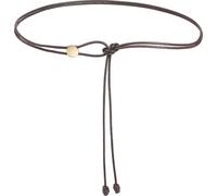JUXKOCO Women's PU Leather Beaded Knotted Skinny Boho Wrap Belt for Dresses