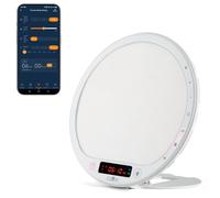 JUXLamp® Wake up Light Therapy Sunrise Alarm Clock 10000lux UV-Free Sun lamp Bio-Clock Adjustment Portable Multiple Natural Ambient Sounds (PSP-01)