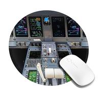 Juxweku Airplane Cockpit Mouse Pad Desk Pad Mouse Mat Non-Slip Rubber Base Mousepad for Computer Pc Office Work