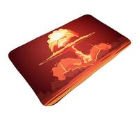 Juxweku Bathroom Rug Nuclear Explosion Fireball Mushroom Cloud Bath Mat Bathmat for Shower Toilet Kitchen Doorway Floor Bathroom Accessories Decor, 50 x 80 cm