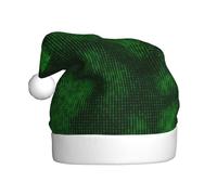 Juxweku Christmas Hat Big Data Green Data, Santa Claus Xmas Hat for Adult Women Men New Year Festive Decoration