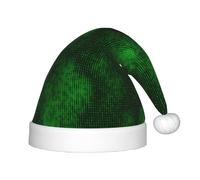 Juxweku Christmas Hat for Kids Boys Girls Big Data Green Data, Santa Claus Xmas Hat for New Year Festive Decoration