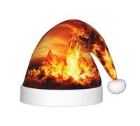 Juxweku Christmas Hat for Kids Boys Girls Nuclear Mushroom Cloud, Santa Claus Xmas Hat for New Year Festive Decoration