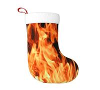 Juxweku Christmas Stockings Fire Burning Campfire, 18 Inches Large Family Christmas Stocking Hanging Ornaments Decoration for Family Girls Boys
