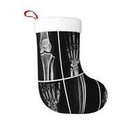 Juxweku Christmas Stockings X Ray Skull Radiology, 18 Inches Large Family Christmas Stocking Hanging Ornaments Decoration for Family Girls Boys