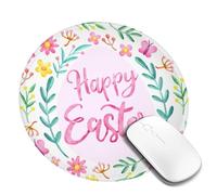 Juxweku Happy Easter Day Flower Mouse Pad Desk Pad Mouse Mat Non-Slip Rubber Base Mousepad for Computer Pc Office Work