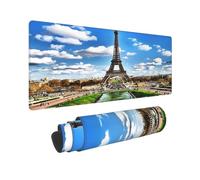 Juxweku Large Mouse Pad Amazing Eiffel Tower Desk Pad XXl Extended Mouse Mat Non Slip Rubber Base Mousepad for Computer PC Office