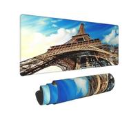 Juxweku Large Mouse Pad Eiffel Tower Desk Pad XXl Extended Mouse Mat Non Slip Rubber Base Mousepad for Computer PC Office