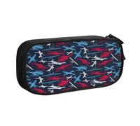 Juxweku Large Pencil Case Airship Helicopter Big Capacity Pen Box Pouch Pencil Bag for Boys Girls Kids, School Office Supplies