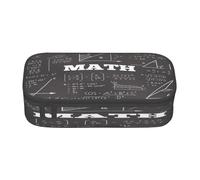 Juxweku Math Chalkboard Teach Pencil Case, Big Large Capacity Pen Bag for Boys Girls Students Stationery Pouch Pencil Box Desk Organizer School Office Supplies