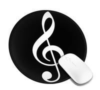 Juxweku Music Note Black Mouse Pad Desk Pad Mouse Mat Non-Slip Rubber Base Mousepad for Computer Pc Office Work