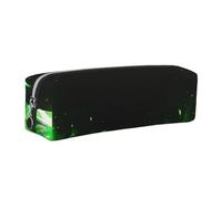 Juxweku Pencil Case Green Fire Burning Pen Box Pouch Large Pencil Bag for Boys Girls Kids, School Office Supplies