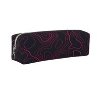 Juxweku Pencil Case Topographic Map Red Pen Box Pouch Large Pencil Bag for Boys Girls Kids, School Office Supplies