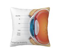 Juxweku Pillow Covers Human Eye Anatomy Throw Cushion Covers Pillow Case Pillowcases for Living Room Sofa Couch Bed, 40 x 40 cm, 1 Pcs