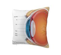 Juxweku Pillow Covers Human Eye Anatomy Throw Cushion Covers Pillow Case Pillowcases for Living Room Sofa Couch Bed, 45 x 45 cm, 2 Pcs