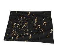 Juxweku Throw Blanket Bass Music Note, Soft Throw Blankets for Bed Sofa Couch Bedroom Decorative, 76 x 102 cm