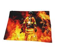 Juxweku Throw Blanket Fire Firefighter Fireman Searches, Soft Throw Blankets for Bed Sofa Couch Bedroom Decorative, 150 x 200 cm