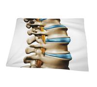 Juxweku Throw Blanket Human Spine Anatomy Section Spinal, Soft Throw Blankets for Bed Sofa Couch Bedroom Decorative, 100 x 125 cm