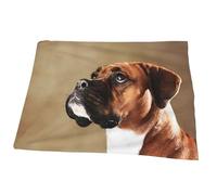 Juxweku Throw Blanket Lovely Boxer Dog, Soft Throw Blankets for Bed Sofa Couch Bedroom Decorative, 125 x 150 cm