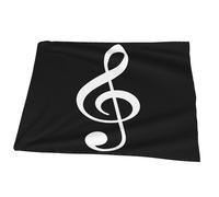 Juxweku Throw Blanket Music Note Black, Soft Throw Blankets for Bed Sofa Couch Bedroom Decorative, 150 x 200 cm
