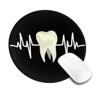 Juxweku Tooth Heartbeat Dentist Dental Hygienist Assistant Mouse Pad Desk Pad Mouse Mat Non-Slip Rubber Base Mousepad for Computer Pc Office Work