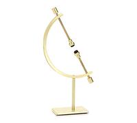 JUXYES Golden Toned Sphere Holder Caliper Stand, Caliper Style Display Stand For Mineral, Ornament, Gem, Shell, Coin, etc (S)