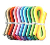 JUYA Multi-Color Paper Quilling Strips Set 60 Colors 10 Packs 54cm Length Paper Width 10mm (0.39 in)