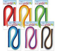 JUYA Paper Quilling Set 54cm Length Up to 42 Shade Colors 6 Packs(42 Colors, Width 3mm)
