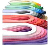 JUYA Single Color Paper Quilling Strips Set 42 Colors 100 Strips per Pack 2/3/5/7/10 mm Width Available 42 Colors, Width 5 mm