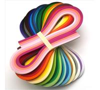 JUYA Thick Multi-Color Quilling Strips Set, 160+ GSM, 40 Colors, 10 Themes, 800 Strips, 54cm Length QP540C40H-10 Width 10mm (0.39 in)