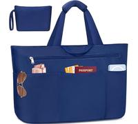 JUYANO Extra Large Beach Bag for Women, Waterproof Beach Tote Bags with Zip and Wet Compartment, Summer Handbags for Shopping, Traveling, Pool, Gym, Holiday and daily use 45L