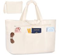JUYANO Extra Large Beach Bag for Women, Waterproof Beach Tote Bags with Zip and Wet Compartment, Summer Handbags for Shopping, Traveling, Pool, Gym, Holiday and daily use 45L