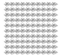 JUYAXIN 100Pcs Square Decking Clip Bracket Fastener Stainless Steel Patios Concealed Exterior Composite Deck Stainless Steel Patios