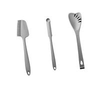 JUYAXIN 3pc High-Temp Kitchen Spatulas, Soft Silicone Scrapers for Nonstick Surfaces, Ergonomic Handle Baking Tools Baking Scraper Set Kitchens Tools