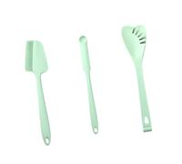 JUYAXIN 3pc High-Temp Kitchen Spatulas, Soft Silicone Scrapers for Nonstick Surfaces, Ergonomic Handle Baking Tools Baking Scraper Set Kitchens Tools