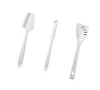 JUYAXIN 3pc High-Temp Kitchen Spatulas, Soft Silicone Scrapers for Nonstick Surfaces, Ergonomic Handle Baking Tools Baking Scraper Set Kitchens Tools